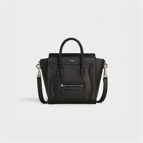 celine nano luggage acai|CELINE Drummed Calfskin Nano Luggage Acai .